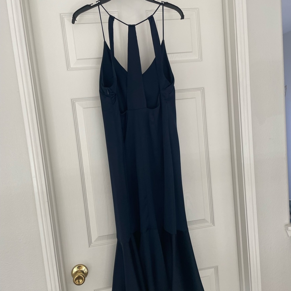 Sullivans Ruffle Midi Dress- Blue